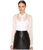 Just Cavalli - Long Sleeve Pois Print Button Up Top