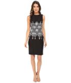 Adrianna Papell - Embroidered Waist Sheath Dress
