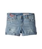 Ag Adriano Goldschmied Kids - The Heather Roll Cuff Shorts In Light Blue Blast