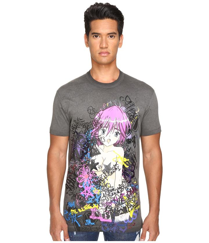 Dsquared2 - Long Cool Fit Punk Manga Gang T-shirt