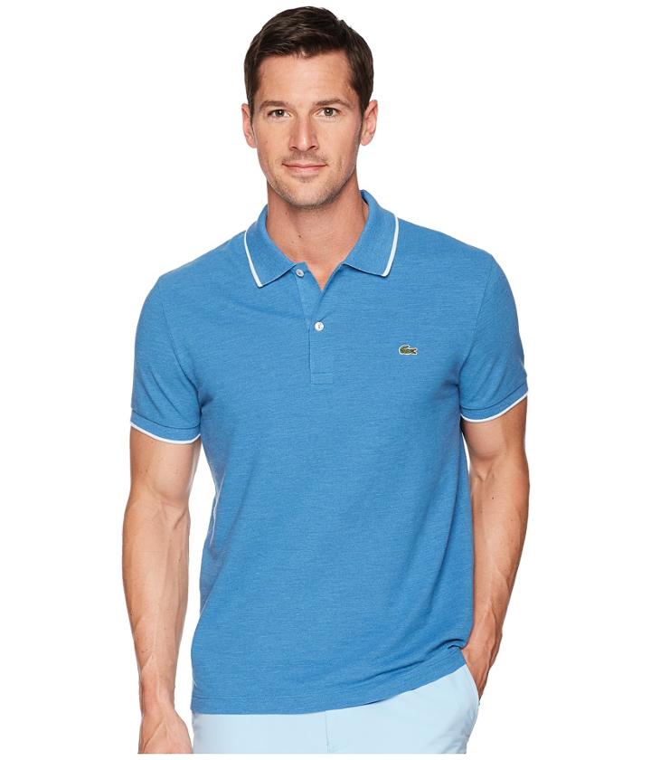 Lacoste - Short Sleeve Solid Textured Slub Pique Regular