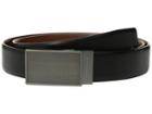 Perry Ellis Portfolio - Reversible Herringbone Pattern Plaque Belt