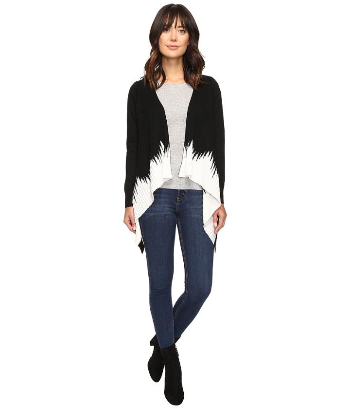 Christin Michaels - Diem Two-tone Ribbed Cardigan