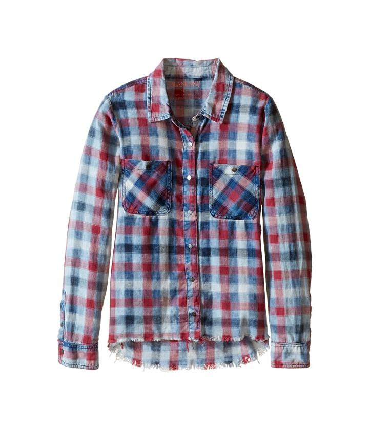 Blank Nyc Kids - Plaid Shirt With Frayed Bottom In Twitterpated