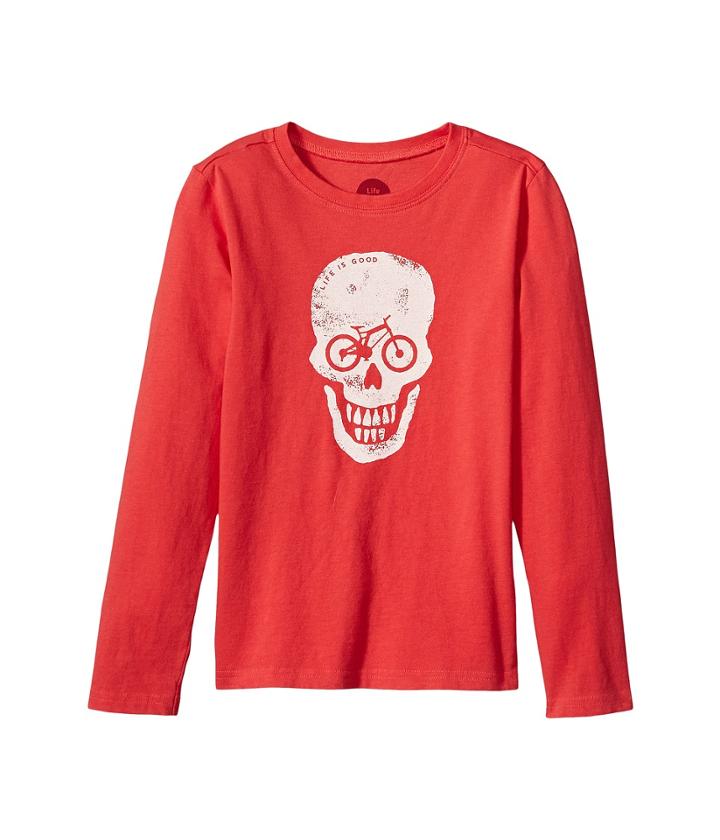 Life Is Good Kids - Bike Skull Long Sleeve Crusher Tee
