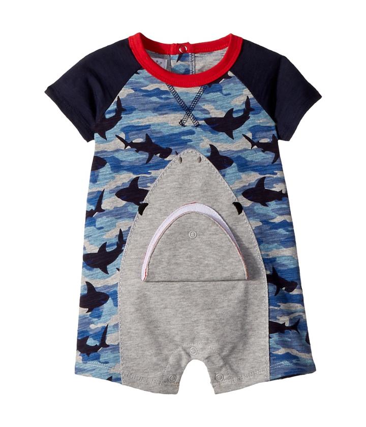 Mud Pie - Camo Shark Raglan One-piece