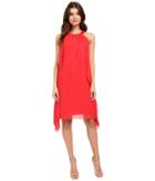 Christin Michaels - Fen Chiffon Side Draped Dress