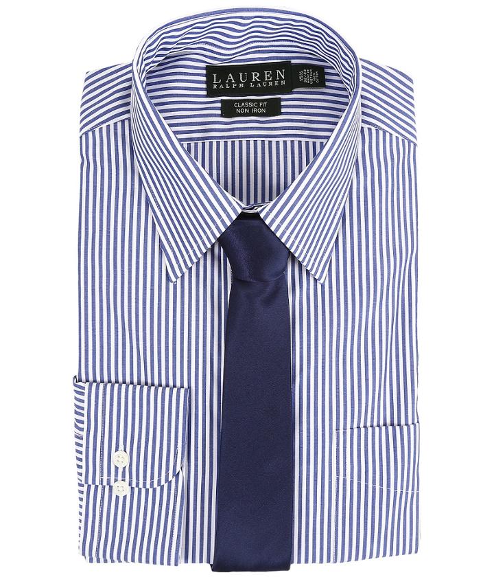 Lauren Ralph Lauren - Bengal Stripe Spread Collar Classic Button Down Shirt