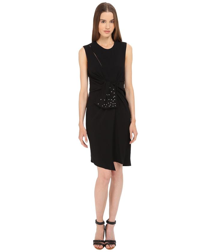 The Kooples - Crepe Back Satin Eyelet Dress