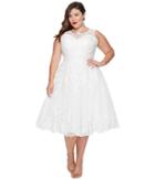 Unique Vintage - Plus Size Riviera Lace Tulle Bridal Dress
