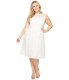 Adrianna Papell - Plus Size Embroidered Diamonds Fit And Flare