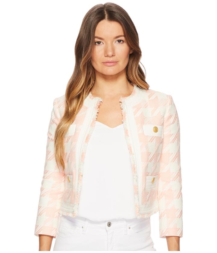 Pierre Balmain - Gingham Gold Buttoned Jacket