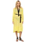 Proenza Schouler - Splatter Print Fringe Shirtdress Cover-up