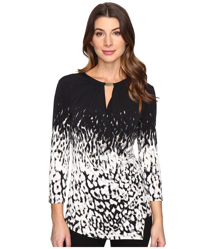 Calvin Klein - Wrap Top W/ Keyhole Neckline