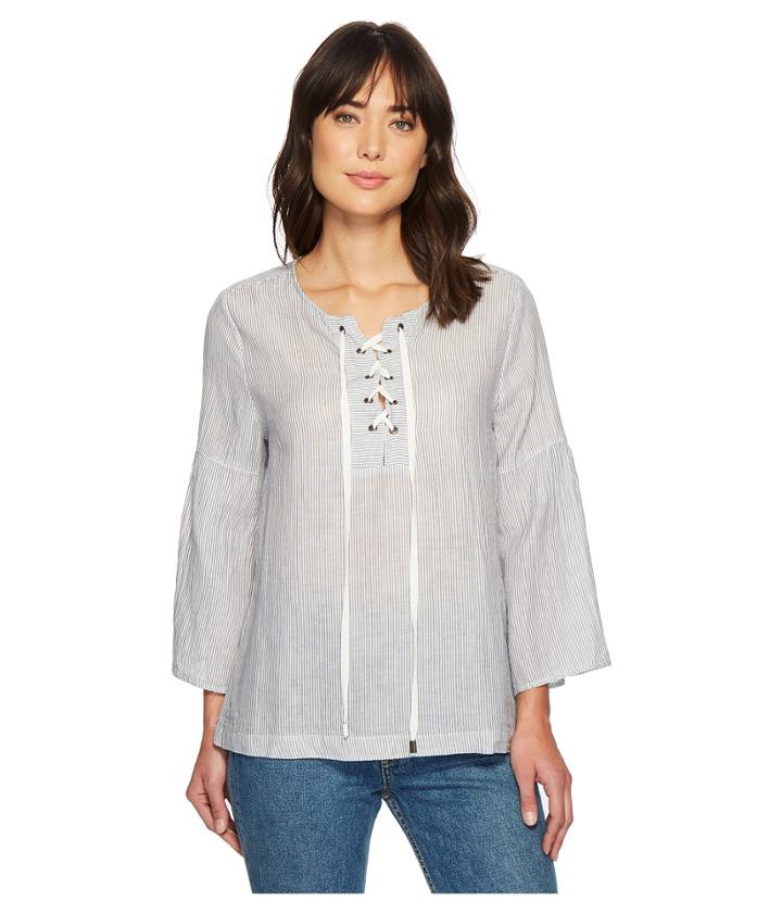 Dylan By True Grit - Classic Stripe Lace-up Shirt
