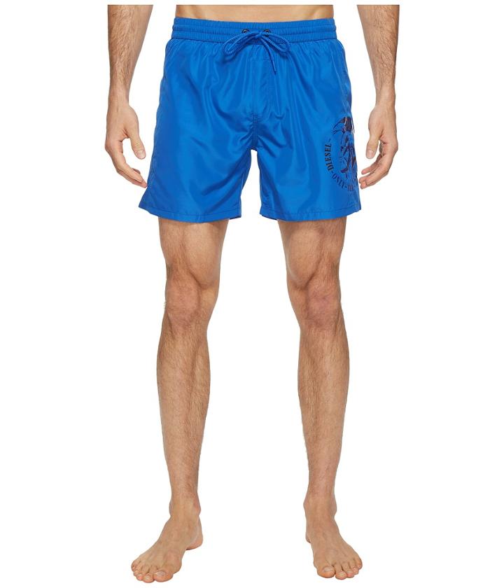 Diesel - Sandy Quick Dry Light Microfiber 6 Inch Swim Shorts W/ Mohican Head Graphic Wakv