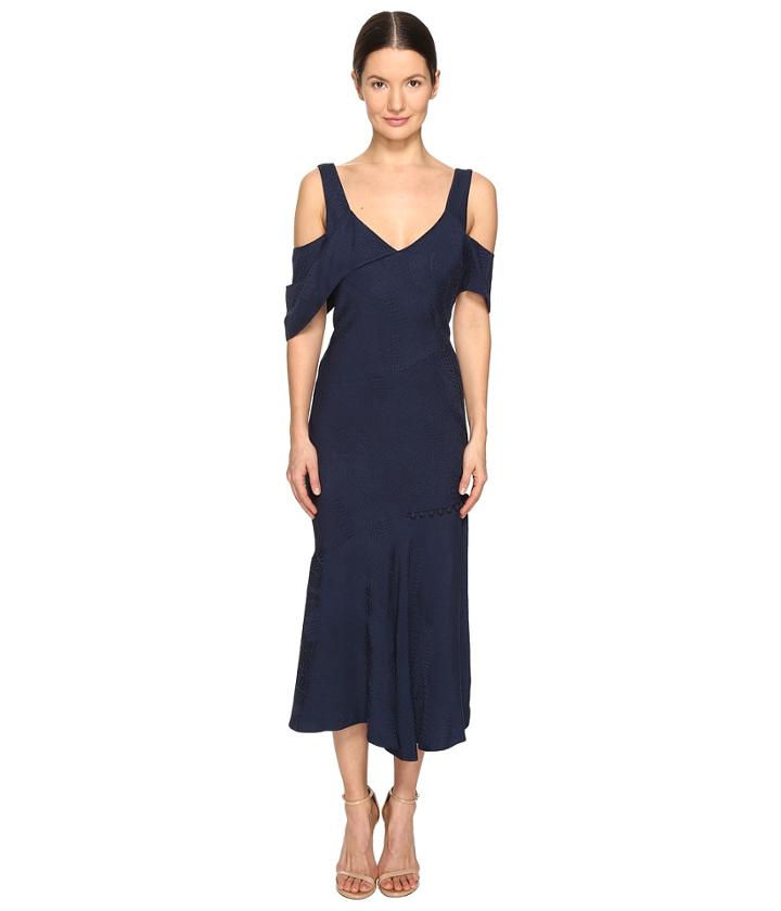 Prabal Gurung - Short Sleeve Draped Shoulder Dress