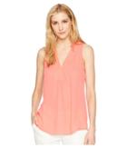 Ivanka Trump - Georgette Sleeveless V-neck With Trimming Detail