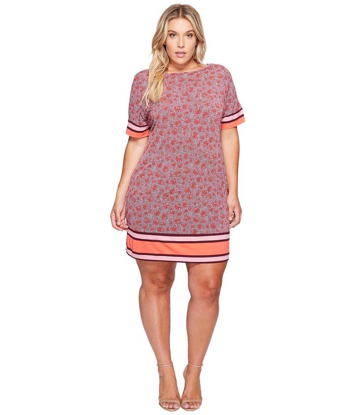 Michael Michael Kors - Plus Size Augusta Border Short Sleeve Dress