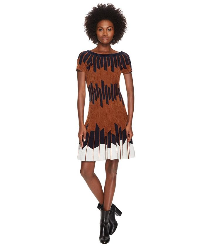 Yigal Azrouel - Geometric Pleated Chennile Dress