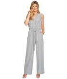 Vince Camuto - Sleeveless Belted Jumpsuit