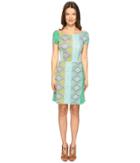 Just Cavalli - Iridescent Python Print Shirt Sleeve Dress