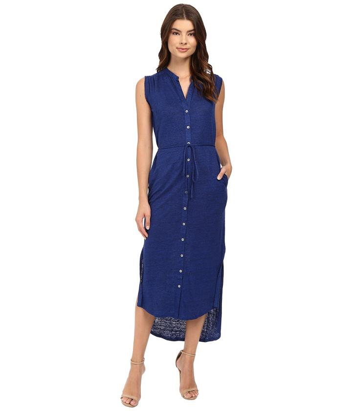 Heather - Linen Maxi Shirtdress