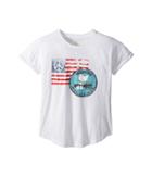 The Original Retro Brand Kids - Woodstock Peace Flag Rolled Short Sleeve Slub Tee