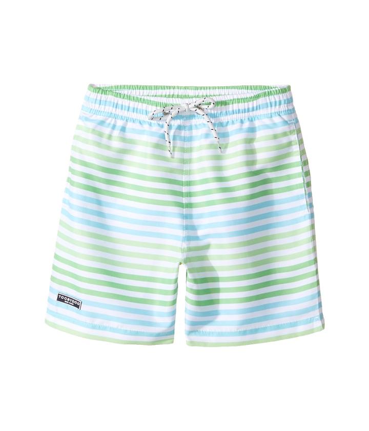 Toobydoo - Swim Shorts Multi Green Stripe