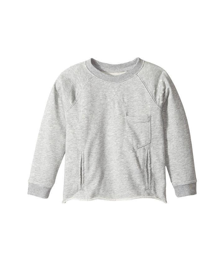 Hudson Kids - Raglan Shirt French Terry Pullover W/ Grinding And Destruction