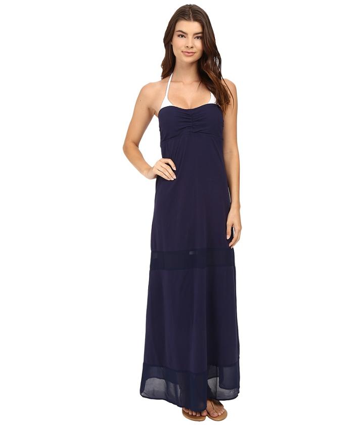 Tommy Bahama - Knit Chiffon Long Bandeau Dress Cover-up