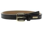 Cole Haan - 25mm Patent Belt With Cole Haan Logo Plaque Under Tab
