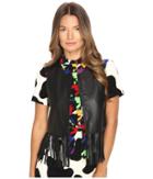 Boutique Moschino - Leather Fringe Top