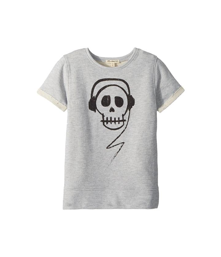 Appaman Kids - Skull With Headphones Short Sleeve Sweatshirt