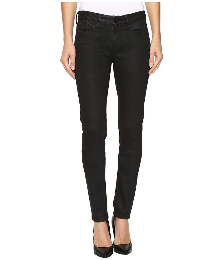 Mavi Jeans - Adriana Mid-rise Super Skinny In Black Coated Gold
