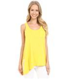 Lilla P - Flame Gauze Asymmetrical Pocket Front Tank Top