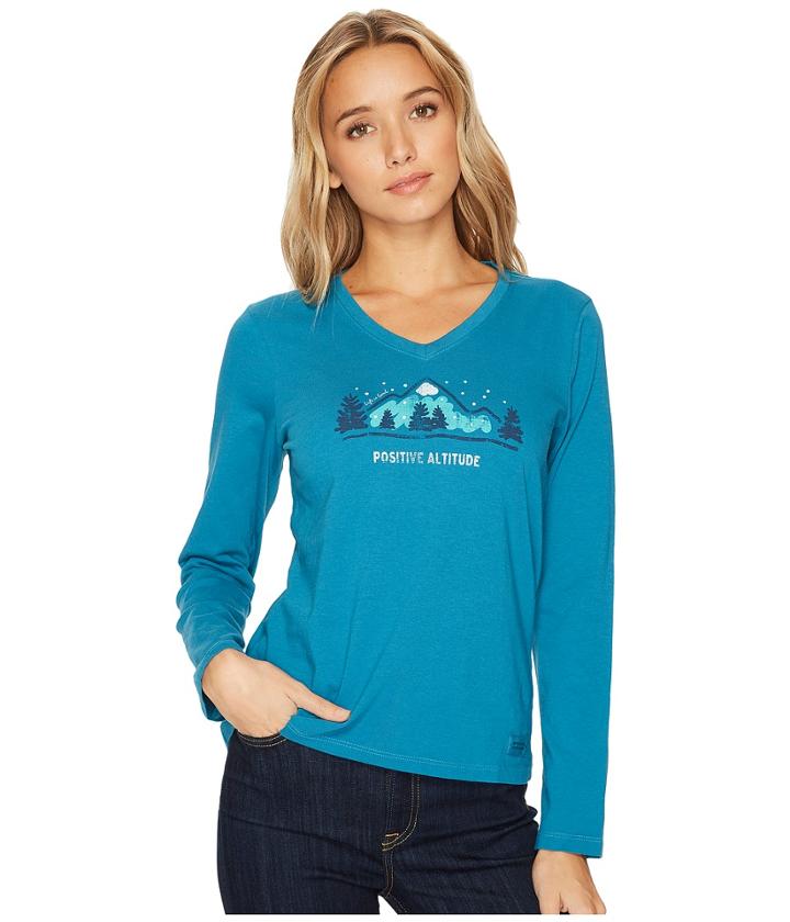 Life Is Good - Positive Altitude Winter Long Sleeve Crusher Vee