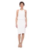 Badgley Mischka Cocktail Drape Back Sequin Halter Gown