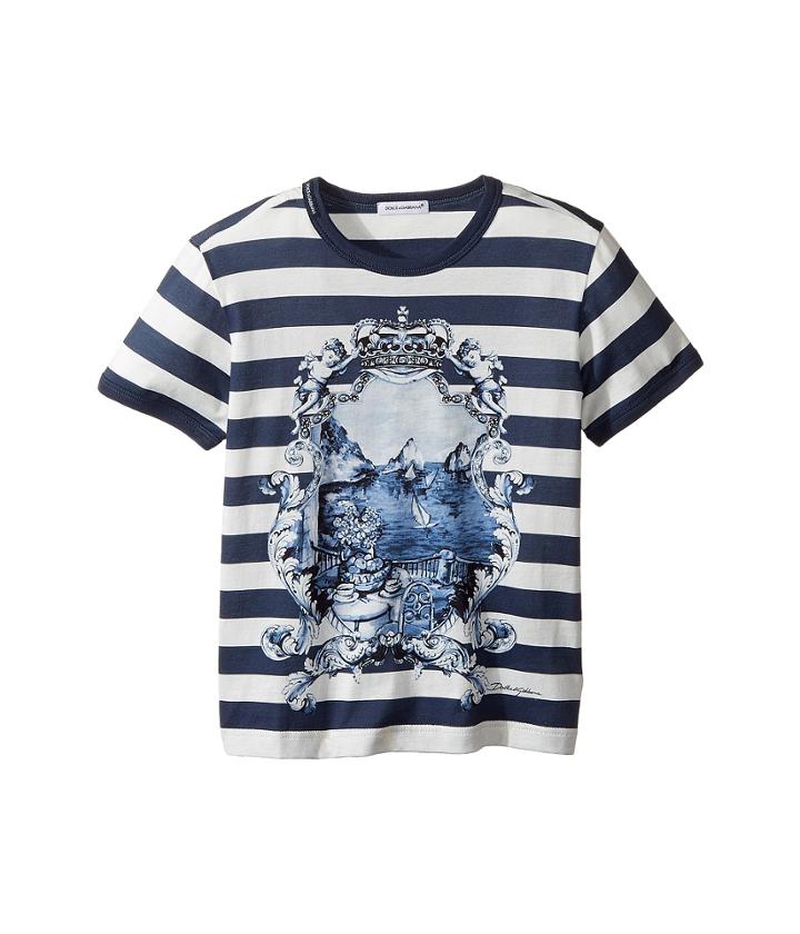 Dolce & Gabbana Kids - Capri Bold Stripe Maiolica T-shirt