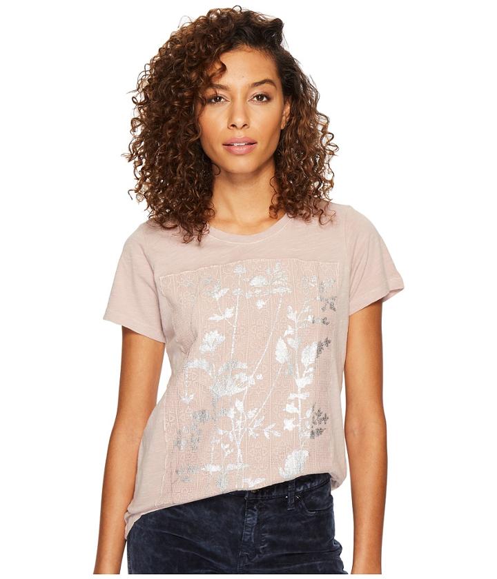 Lucky Brand - Printed Lace Tee