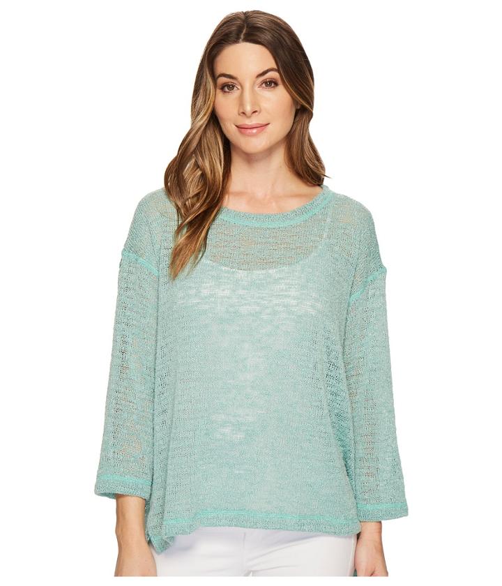 Nally &amp; Millie - Oversize Open Knit Top With Side Slits