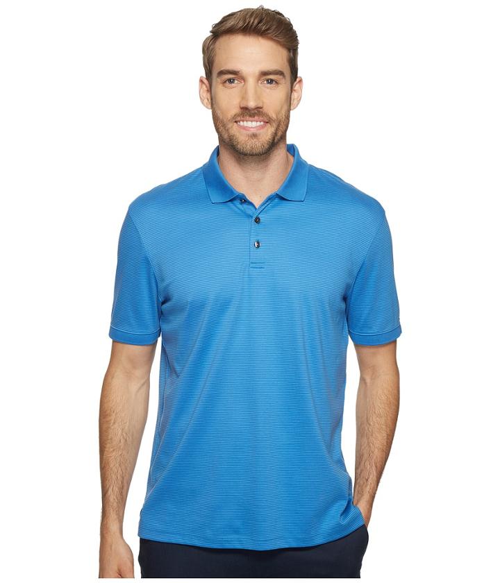 Calvin Klein - Short Sleeve Feeder Stripe Liquid Cotton Polo Shirt
