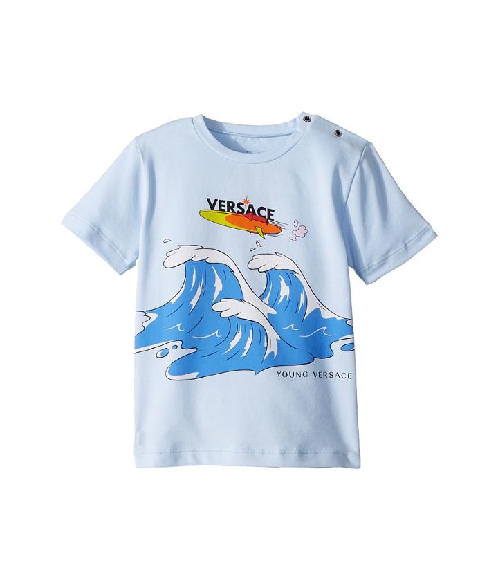 Versace Kids - Short Sleeve Wave Graphic T-shirt