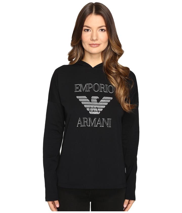 Emporio Armani - Visibility Maxy Logo Sweatrer W/ Hood