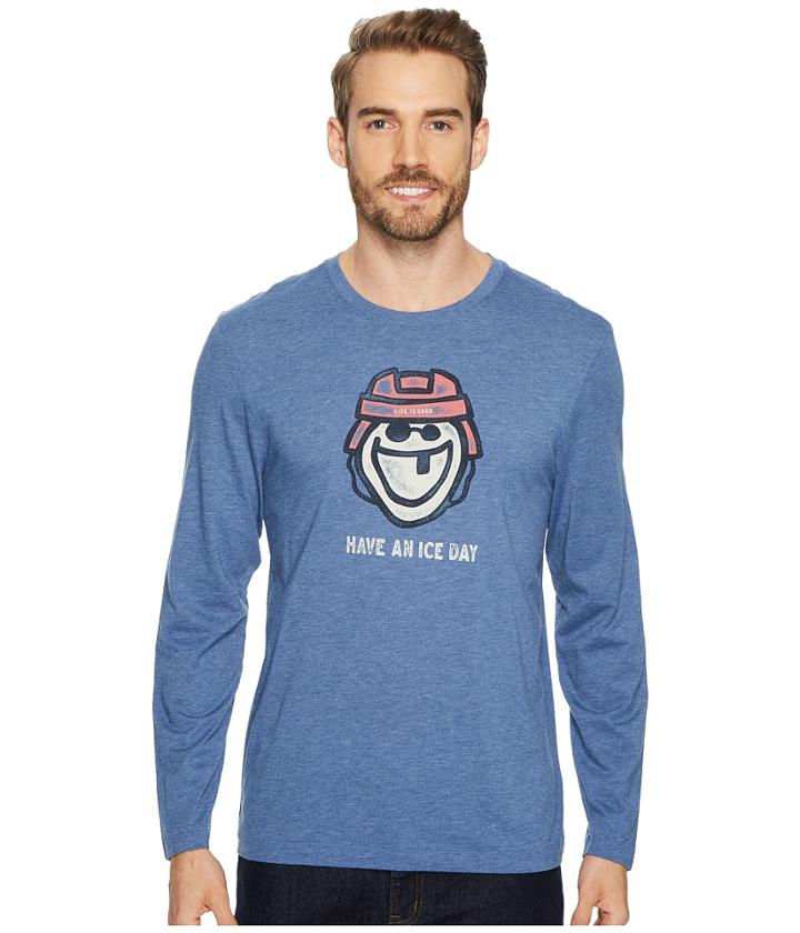Life Is Good - Ice Day Hockey Long Sleeve Cool Tee