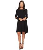 Mod-o-doc - Cotton Modal Spandex Jersey Split Sleeve Swing Dress With Lace Trim