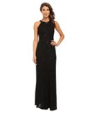 Adrianna Papell - Caviar Sheer Back Gown