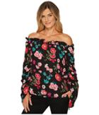 Vince Camuto - Off Shoulder Floral Heirloom Ruched Sleeve Blouse