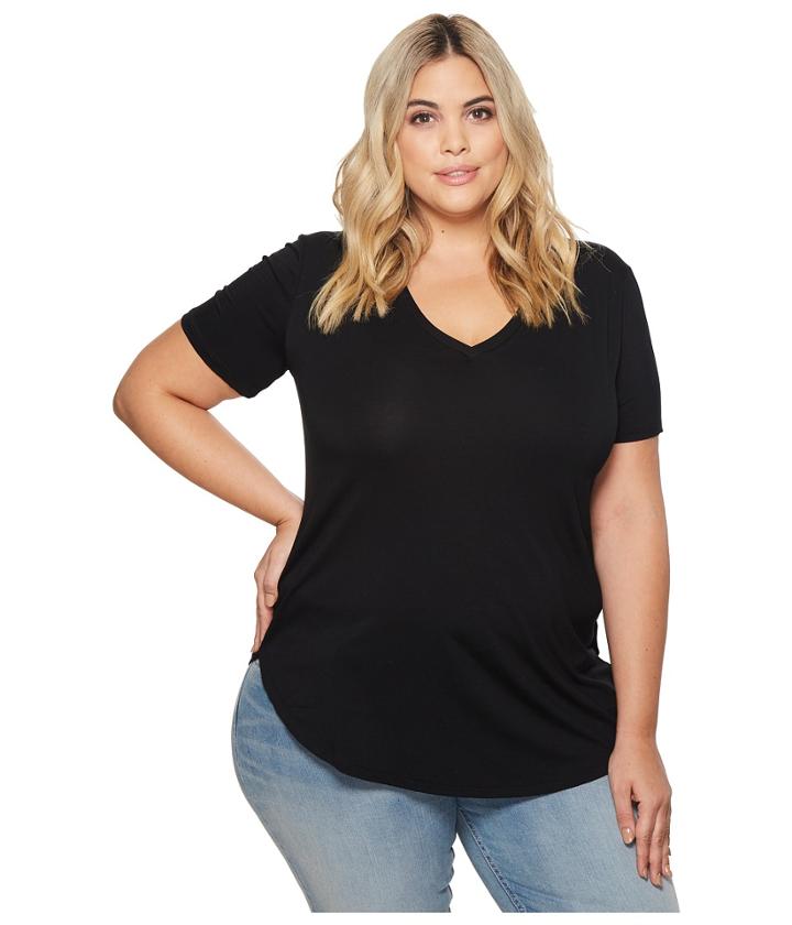 Kari Lyn - Plus Size Madeline V-neck Short Sleeve Top