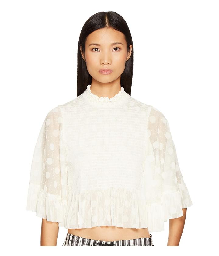 Mcq - Smocked Ruffle Top